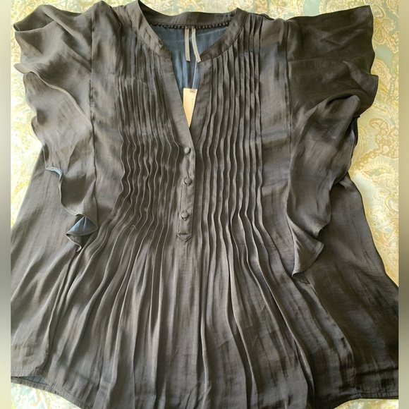 Anthropologie Ruffled Pintucked Blouse - Picture 10 of 11